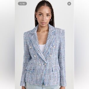 NWT Generation Love “Eliza” tweed light blue/pink blazer/jacket -Size M/medium.